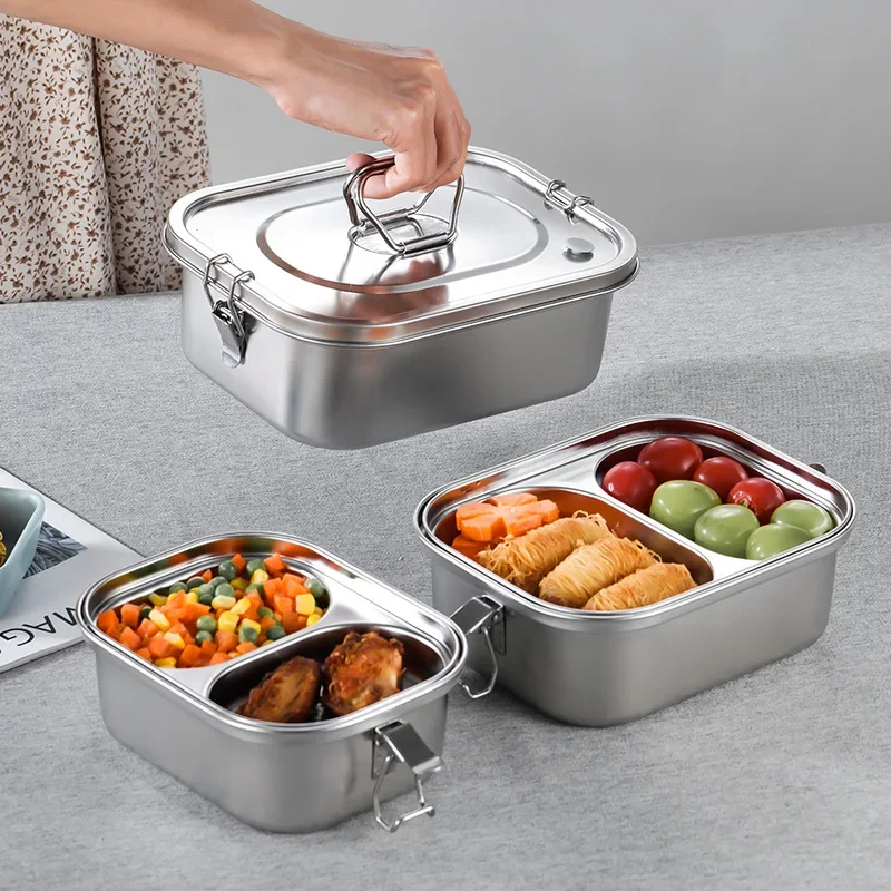 304 Stainless Steel Lunch Box Food Container Bento Box For Kids Adult Double Layer Large Capacity Tableware Food Storage Box
304 Stainless Steel Lunch Box Food Container Bento Box For Kids Adult Double Layer Large Capacity Tableware Food Storage Box