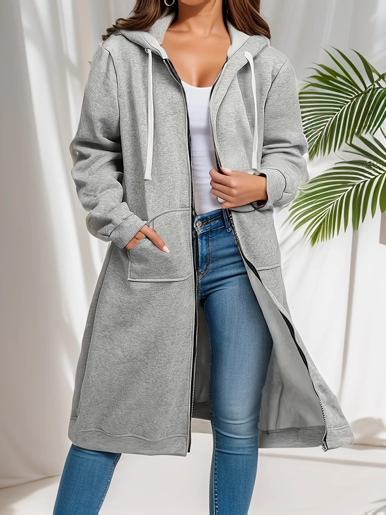 Women's Plus Size Mid-Length Coat
Women's Plus Size Mid-Length Coat