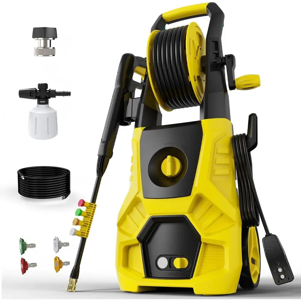 5000PSI PowerWasher with 4 Quick Cont Nozzles, oam Cannon or Car, Lane, Patio Cleaning, Hydro Jet Prure Hose Water Wand or Gutte
5000PSI PowerWasher with 4 Quick Cont Nozzles, oam Cannon or Car, Lane, Patio Cleaning, Hydro Jet Prure Hose Water Wand or Gutte