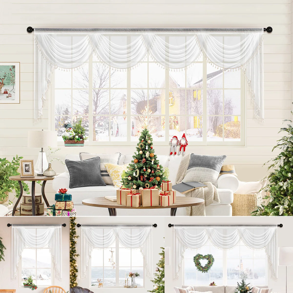 1pc White Waterfall Swag Valance,Rod Pocket,European Wave Window Valance with Tassel for the LivingRoom Decor,Room Decor
1pc White Waterfall Swag Valance,Rod Pocket,European Wave Window Valance with Tassel for the LivingRoom Decor,Room Decor