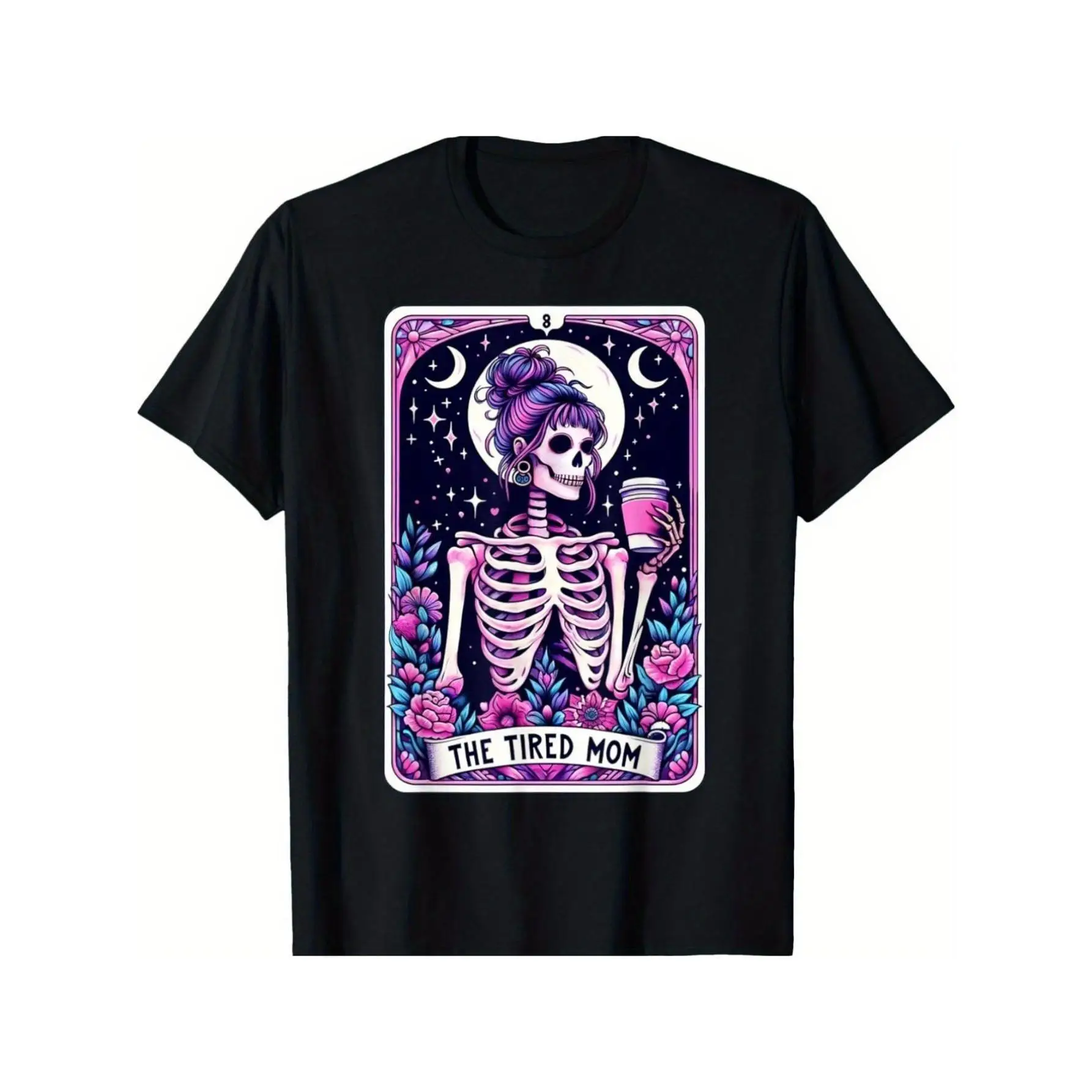 Tired Mom Tarot Skull Mother's Day Skull Coffee T-shirt, Unisex, Mother's Day Gift, 100% Cotton, 180g Fabric Weight, Machine Was
Tired Mom Tarot Skull Mother's Day Skull Coffee T-shirt, Unisex, Mother's Day Gift, 100% Cotton, 180g Fabric Weight, Machine Was