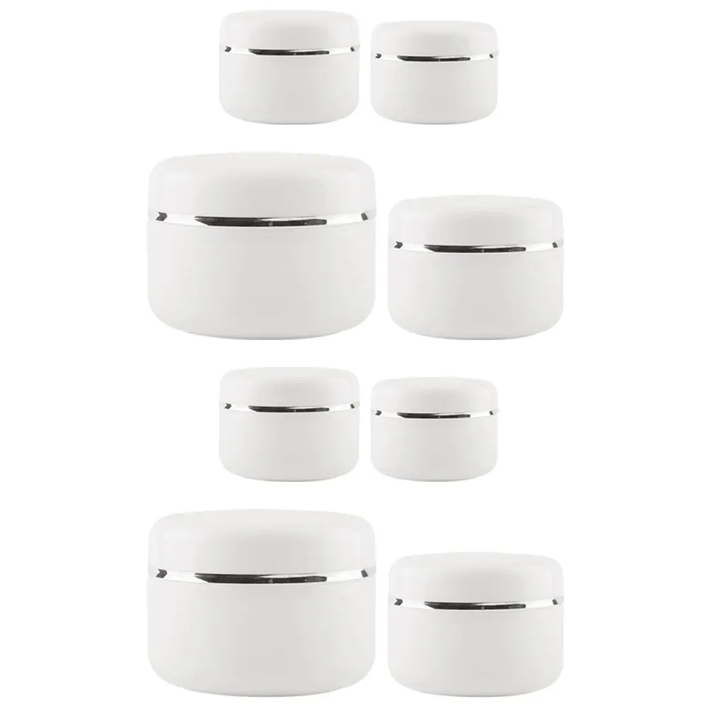 8pcs Mini Cream Containers Durable Plastic Bottles Empty Jars for Travel Lotion Storage White Color Anti Leakage Design
8pcs Mini Cream Containers Durable Plastic Bottles Empty Jars for Travel Lotion Storage White Color Anti Leakage Design