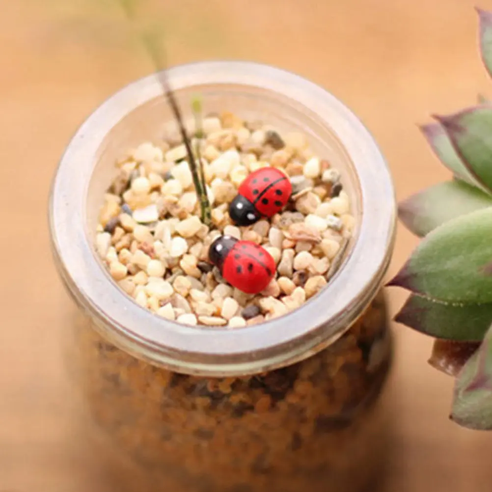 100 шт. миниатюрных божьих коровок, искусственные украшения для микроландшафта, креативный декор для сада, газона, двора, дома и офиса
100 шт. миниатюрных божьих коровок, искусственные украшения для микроландшафта, креативный декор для сада, газона, двора, дома и офиса