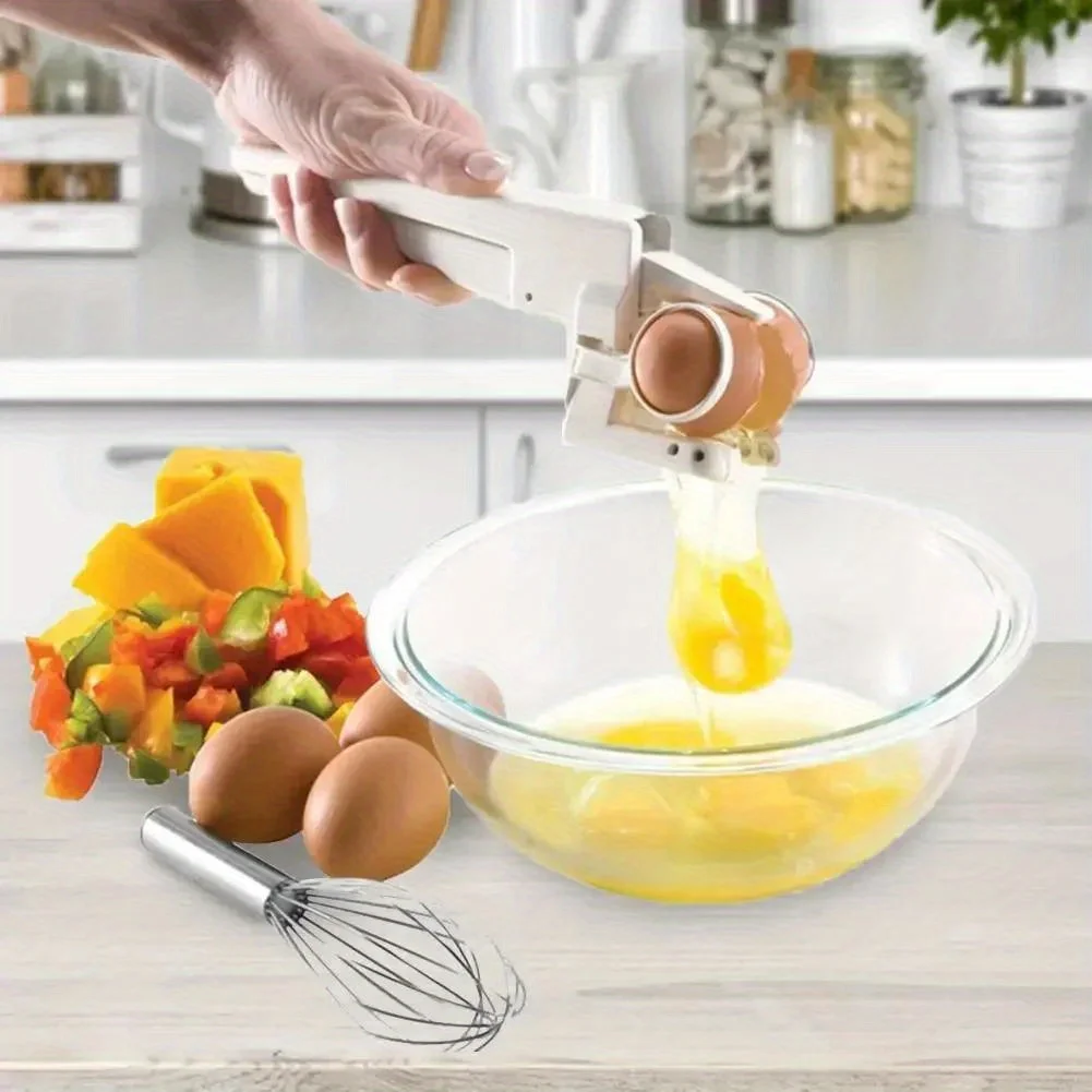 1pc Manual Egg Breaker & Shell Separator - Heavy-Duty Stainless Steel Handheld Cracker with Ergonomic Handle, Portable
1pc Manual Egg Breaker & Shell Separator - Heavy-Duty Stainless Steel Handheld Cracker with Ergonomic Handle, Portable