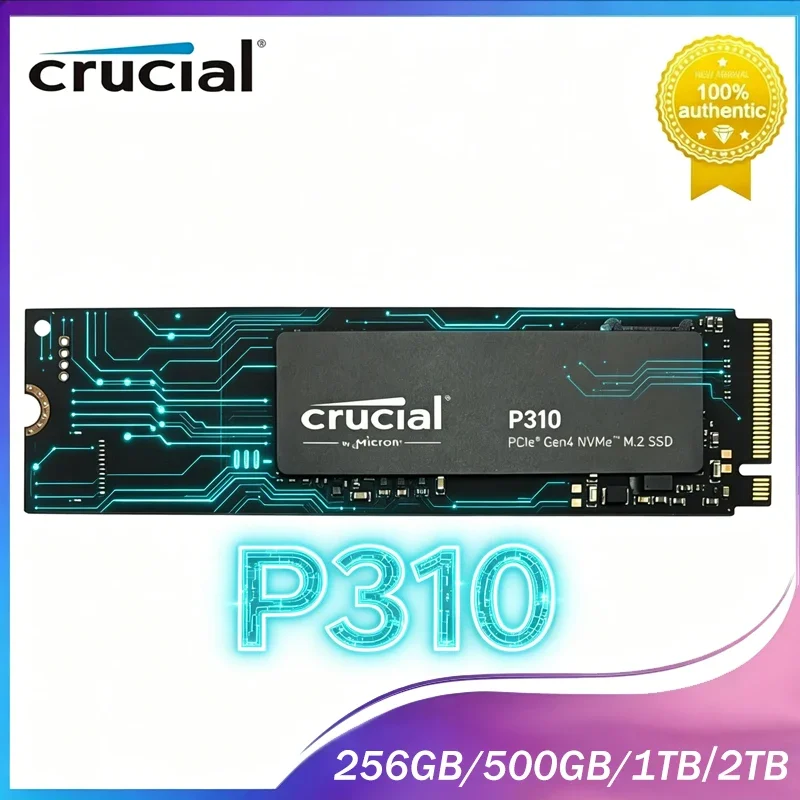 Crucial P310 M.2 2280 PCIe Gen4 NVMe SSD 1TB 2TB,3D NAND Up to 7100MB/s Internal Storage Drive for Laptop Desktop PC,OEM Pack
Crucial P310 M.2 2280 PCIe Gen4 NVMe SSD 1TB 2TB,3D NAND Up to 7100MB/s Internal Storage Drive for Laptop Desktop PC,OEM Pack