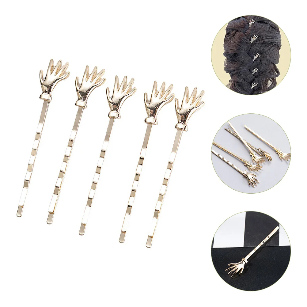5 Pcs Wedding Hair Accessories Hairpin Little Clips Wave with Hand Golden Shape Women's
5 Pcs Wedding Hair Accessories Hairpin Little Clips Wave with Hand Golden Shape Women's