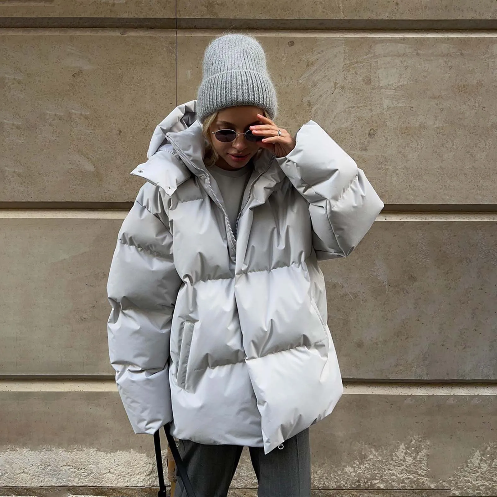 Autumn Fashion Hooded Zippered Cotton Parkas Jacket For Women Elegant Loose Long Sleeve Thick Jacket New Chic Warm Streetwear
Autumn Fashion Hooded Zippered Cotton Parkas Jacket For Women Elegant Loose Long Sleeve Thick Jacket New Chic Warm Streetwear
