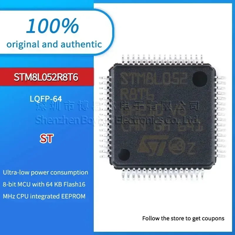 STM8L052R8T6 Black casing
STM8L052R8T6 Black casing