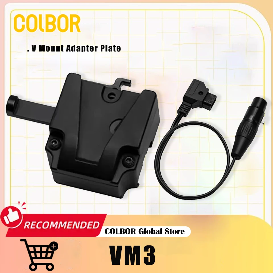 COLBOR VM3 Kit V Mount Adapter Plate for COLBOR CL220 CL220M CL220R CL330 CL330M Video Light with D-Tap to XLR Cable
COLBOR VM3 Kit V Mount Adapter Plate for COLBOR CL220 CL220M CL220R CL330 CL330M Video Light with D-Tap to XLR Cable