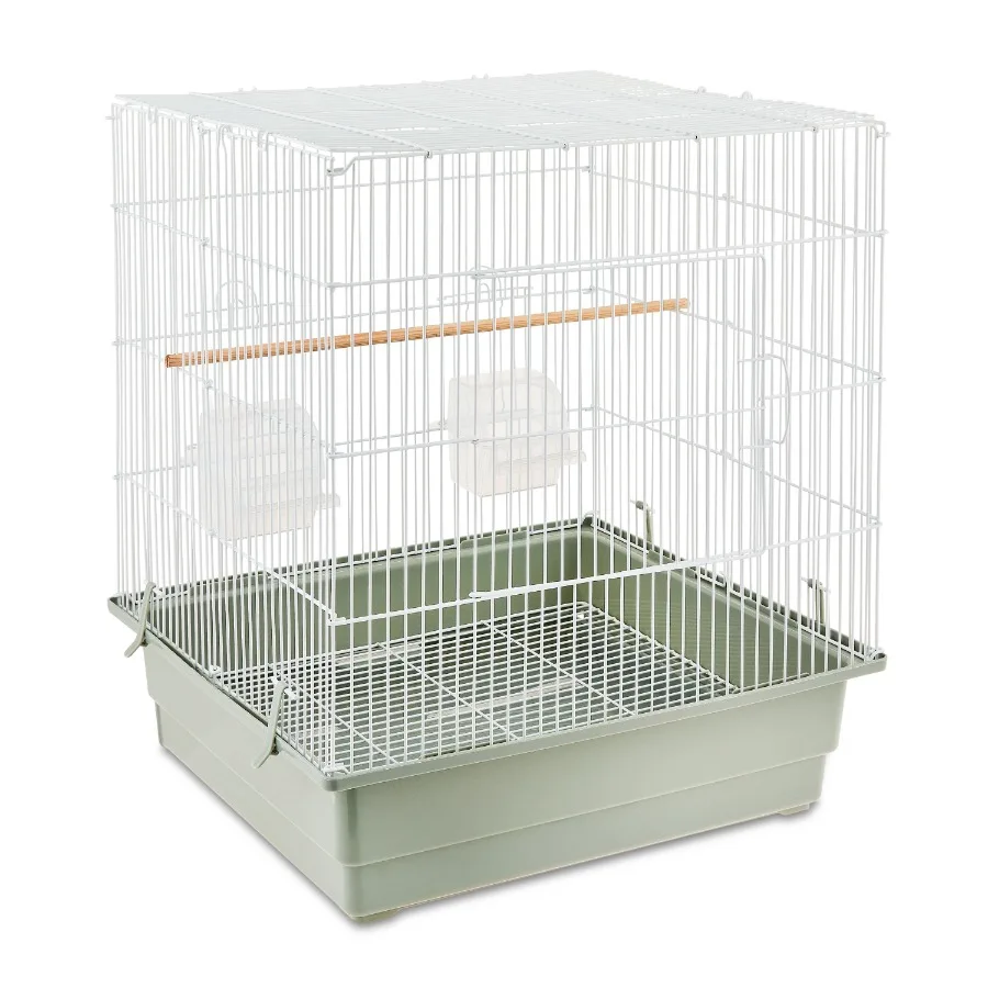 Small Bird Cage with Perch Plastic Hooded Cup and Tray for Parakeets and Finches White
Small Bird Cage with Perch Plastic Hooded Cup and Tray for Parakeets and Finches White