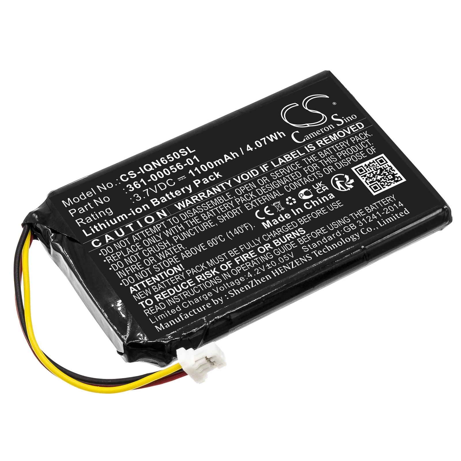 Li-ion GPS, Navigator Battery for Garmin, 3.7V, 1100mAh, Compatible Models: 010-01211-01, Dash Cam 35, Nuvi 53
Li-ion GPS, Navigator Battery for Garmin, 3.7V, 1100mAh, Compatible Models: 010-01211-01, Dash Cam 35, Nuvi 53
