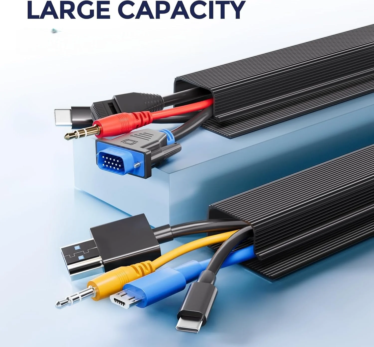 1PC 40cm/15.74in Cable Management Under Desk Channel Cable Raceway Cord Hider Desk Cable Tray No Drilling for home office wire
1PC 40cm/15.74in Cable Management Under Desk Channel Cable Raceway Cord Hider Desk Cable Tray No Drilling for home office wire