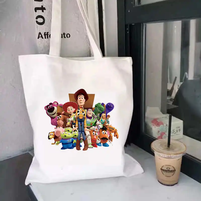 Toy Story Pattern Printed Women Shoulder Bag Kawaii Shopper Shopping Canvas Bag Shoulder Bag Fashion Girl Handbags
Toy Story Pattern Printed Women Shoulder Bag Kawaii Shopper Shopping Canvas Bag Shoulder Bag Fashion Girl Handbags