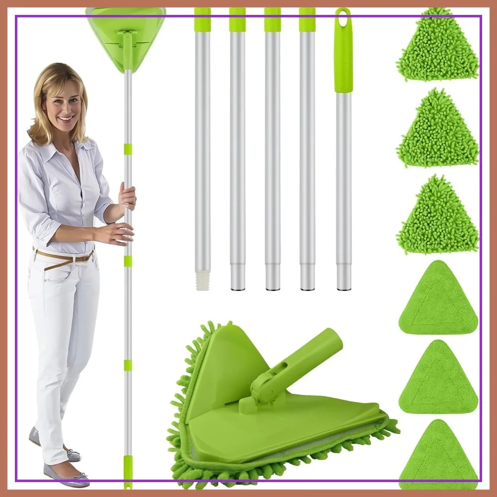82" Long Handle Wall & Baseboard Cleaner Mop, 360° Rotating 3-in-1 Cleaning Tool with 6 Replacement Pads
82" Long Handle Wall & Baseboard Cleaner Mop, 360° Rotating 3-in-1 Cleaning Tool with 6 Replacement Pads