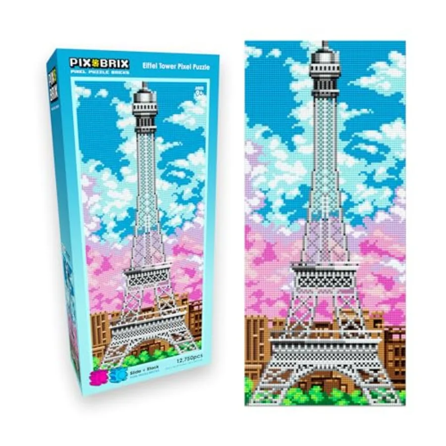 Pixel Art kit Puzzle Bricks - Eiffel Tower 12, 750 Pieces - Patented Colorful Building Bricks, Create 2D and 3D Builds Without
Pixel Art kit Puzzle Bricks - Eiffel Tower 12, 750 Pieces - Patented Colorful Building Bricks, Create 2D and 3D Builds Without