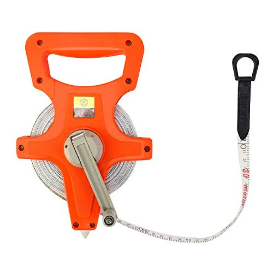 1/2" x 100' Fiberglass Tape Measure, Engineer's Open Reel Dual Sided Measure, Orange
1/2" x 100' Fiberglass Tape Measure, Engineer's Open Reel Dual Sided Measure, Orange