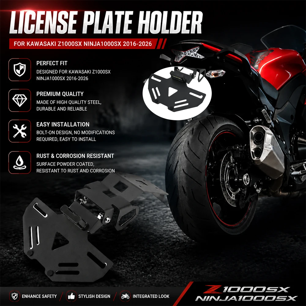 For Kawasaki Z1000SX Ninja1000sx 1100SX NINJA 1000 KLE 650 VERSYS Motorcycle License Plate Holder Fender Eliminator short tail
For Kawasaki Z1000SX Ninja1000sx 1100SX NINJA 1000 KLE 650 VERSYS Motorcycle License Plate Holder Fender Eliminator short tail