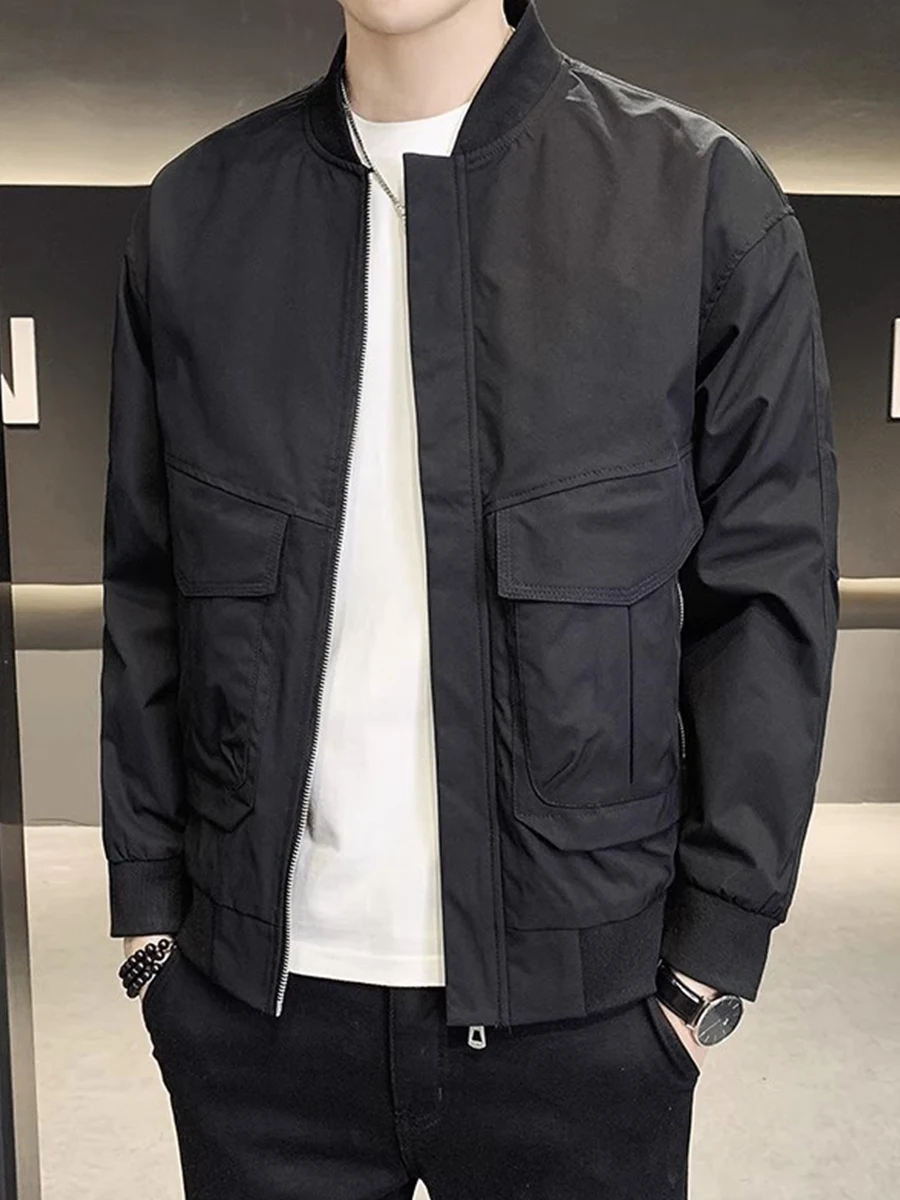 Casual Men's Baseball Collar Jaet Pure Color Slim Fit Workwear Outerwear Spring Autumn Winter Trendy Polyester Zipper Sve
Casual Men's Baseball Collar Jaet Pure Color Slim Fit Workwear Outerwear Spring Autumn Winter Trendy Polyester Zipper Sve