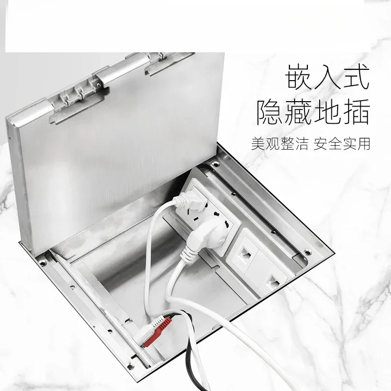 Stainless steel flat embedded marble concealed all copper waterproof oversized floor socket
Stainless steel flat embedded marble concealed all copper waterproof oversized floor socket