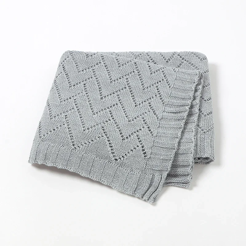 Baby Blankets Knitted Newborn Girl Boy Bedding Quilt Fashion Hollow Out Infant Stroller Swaddling 100*80CM Solid Crib Sleep Sack
Baby Blankets Knitted Newborn Girl Boy Bedding Quilt Fashion Hollow Out Infant Stroller Swaddling 100*80CM Solid Crib Sleep Sack