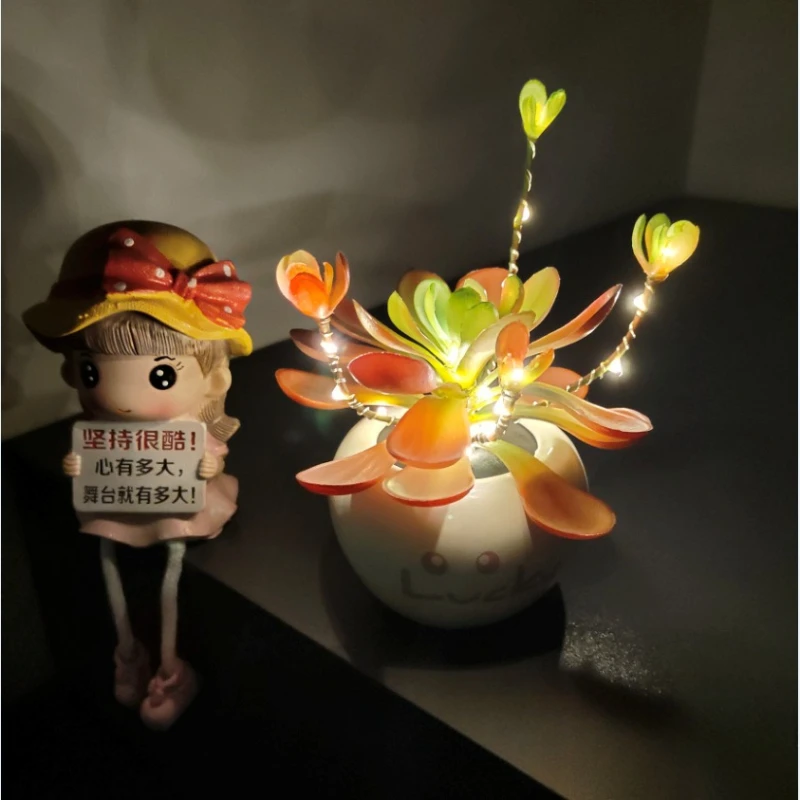 Night Lights succulent potted LED living room simulation flower light ornament bedroom bedside decoration atmosphere table lamp
Night Lights succulent potted LED living room simulation flower light ornament bedroom bedside decoration atmosphere table lamp