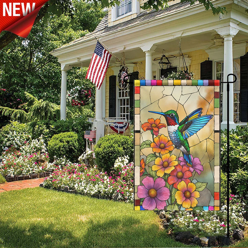 1PC, Stained Glass Hummingbird Garden Flag Floral Bird Decorative Outdoor Yard Banner for Patio Lawn
1PC, Stained Glass Hummingbird Garden Flag Floral Bird Decorative Outdoor Yard Banner for Patio Lawn