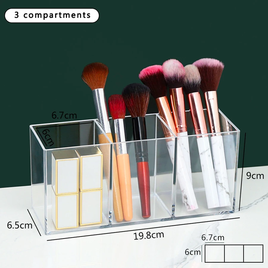 1/2/3/4 Slots Clear Makeup Brush Holder Pen Pencil Cup Stand Cosmetic Storage Box Desktop Stationery Organizer with Compartments
1/2/3/4 Slots Clear Makeup Brush Holder Pen Pencil Cup Stand Cosmetic Storage Box Desktop Stationery Organizer with Compartments