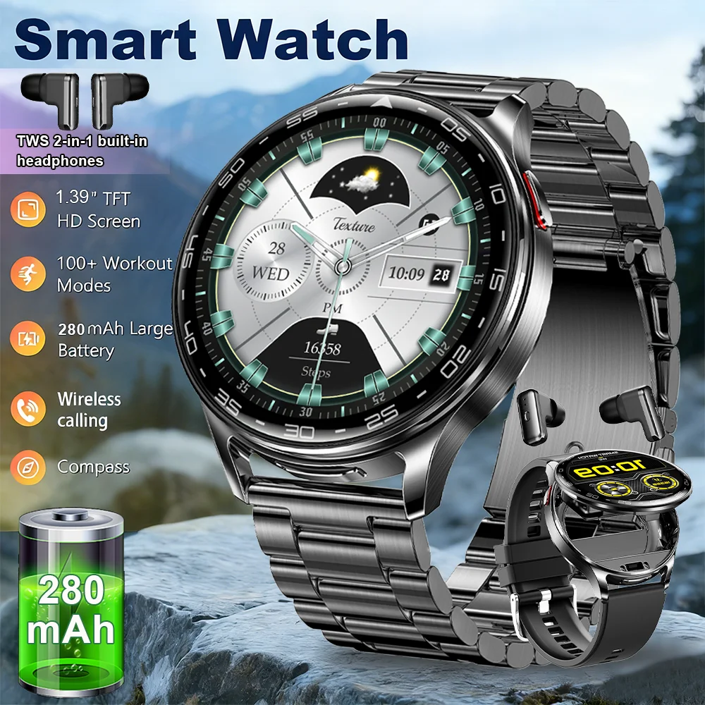 Умные часы TWS 2 в 1 с наушниками, спортивные смарт-часы с беспроводной связью Bluetooth, мониторингом здоровья, фитнес-трекером и гарнитурой
Умные часы TWS 2 в 1 с наушниками, спортивные смарт-часы с беспроводной связью Bluetooth, мониторингом здоровья, фитнес-трекером и гарнитурой