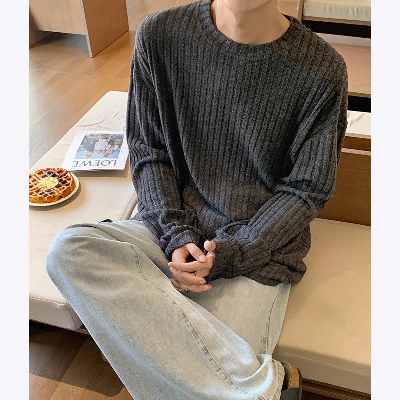 Autumn Long Sleeved T-shirt Men Oversized Black Casual Striped T Shirt Men Streetwear Korean Loose Round Neck Tshirt Mens Top
Autumn Long Sleeved T-shirt Men Oversized Black Casual Striped T Shirt Men Streetwear Korean Loose Round Neck Tshirt Mens Top