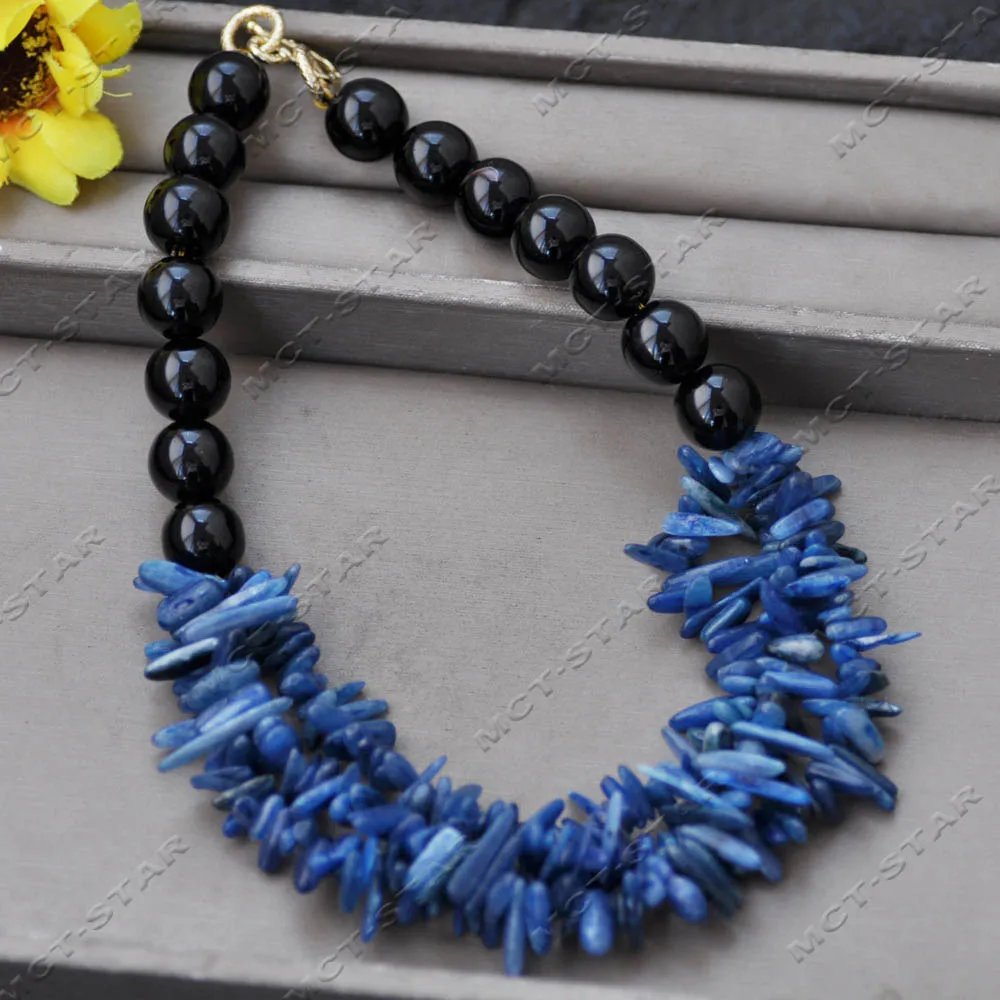 MTC·STAR 3Row 18'' 16mm Natural Blue Toothpick Blue-crystal Black Round Agate Necklace (Z14599 )
MTC·STAR 3Row 18'' 16mm Natural Blue Toothpick Blue-crystal Black Round Agate Necklace (Z14599 )