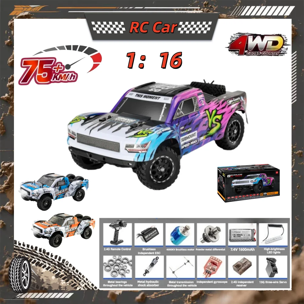 HBX 1:16 3101A Brushless RC 4x4 Crawler Short-Course Truck Scale Fast Electric Terrain Remote Controlled Car for Adults and Boys
HBX 1:16 3101A Brushless RC 4x4 Crawler Short-Course Truck Scale Fast Electric Terrain Remote Controlled Car for Adults and Boys