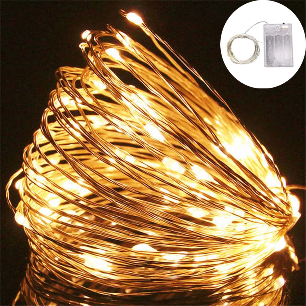 1/2/5/10M Fairy Light String Led Silver Wire String Light Battery Powered for Bedroom Garden Party Wedding Decoration
1/2/5/10M Fairy Light String Led Silver Wire String Light Battery Powered for Bedroom Garden Party Wedding Decoration