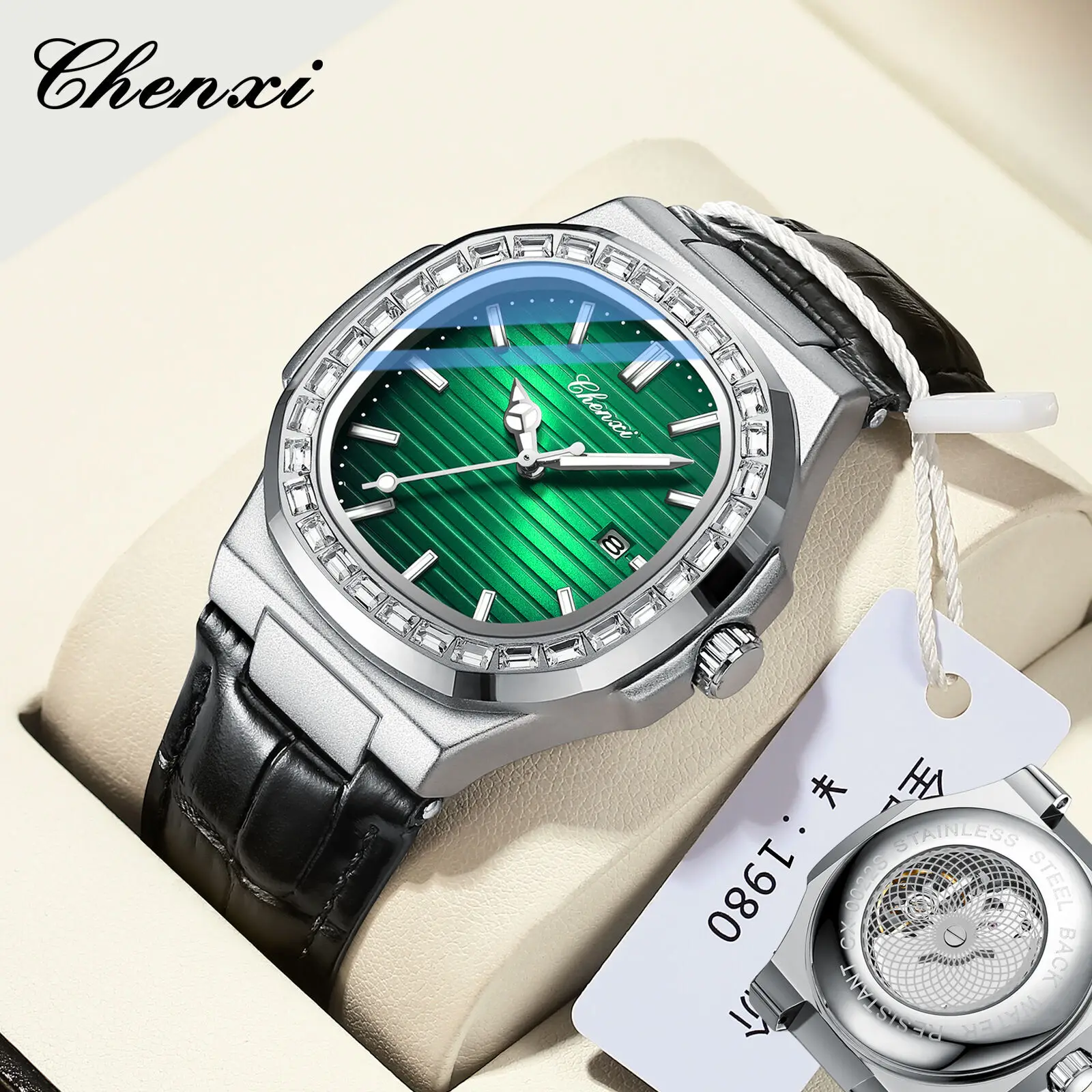 Chenxi 0022S Men Watch Luxury Waterproof Luminous Leather Watches Sport Quartz Clock Transparent Bottom Date Business Wristwatch
Chenxi 0022S Men Watch Luxury Waterproof Luminous Leather Watches Sport Quartz Clock Transparent Bottom Date Business Wristwatch