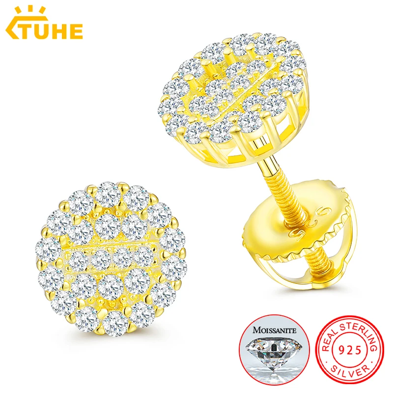 Unisex Fine Hip Hop Jewelry Moissanite Earrings For Women 925 Sterling Silver Stud Earrings
Unisex Fine Hip Hop Jewelry Moissanite Earrings For Women 925 Sterling Silver Stud Earrings