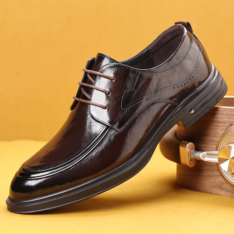 British Formal Men's Shoes Breathable Man Shoes Autumn Cowhide Men's Business Casual Leather Shoes
British Formal Men's Shoes Breathable Man Shoes Autumn Cowhide Men's Business Casual Leather Shoes