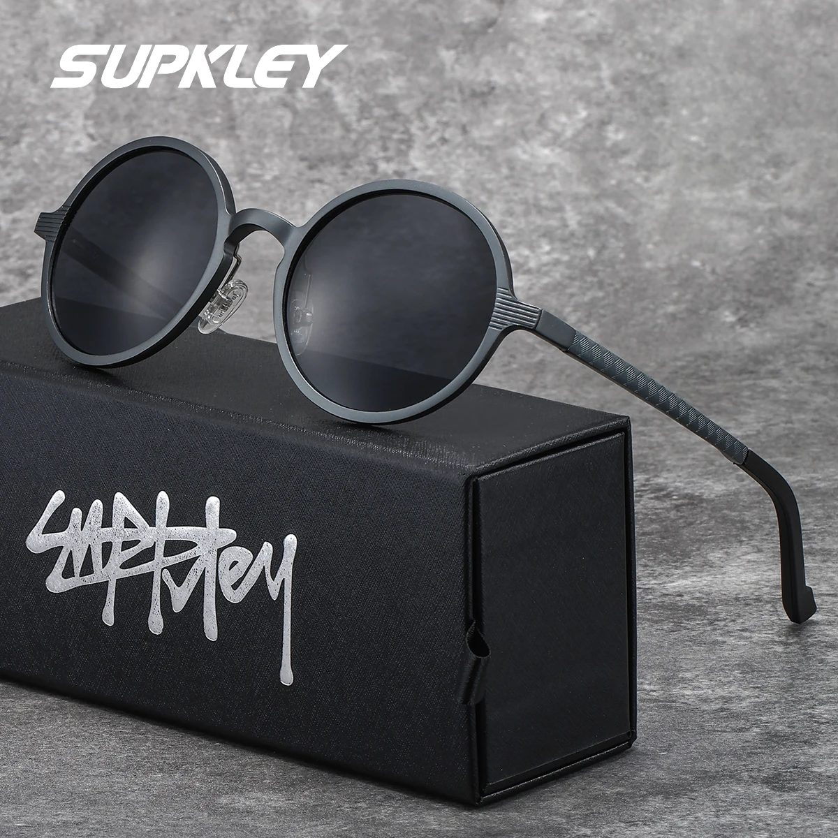 SUPKLEY Classic Retro Style Sunglasses With Oval Frame And Polarizing Film That Is Versatile, Wear-Resistant, Uv Resistant
SUPKLEY Classic Retro Style Sunglasses With Oval Frame And Polarizing Film That Is Versatile, Wear-Resistant, Uv Resistant