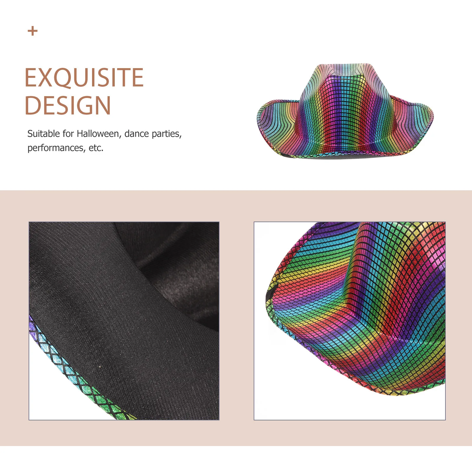 Rainbow Cowboy Hat Western Hats for Women Disco Cap Has Bronzing Party Cloth Cowgirl Man
Rainbow Cowboy Hat Western Hats for Women Disco Cap Has Bronzing Party Cloth Cowgirl Man