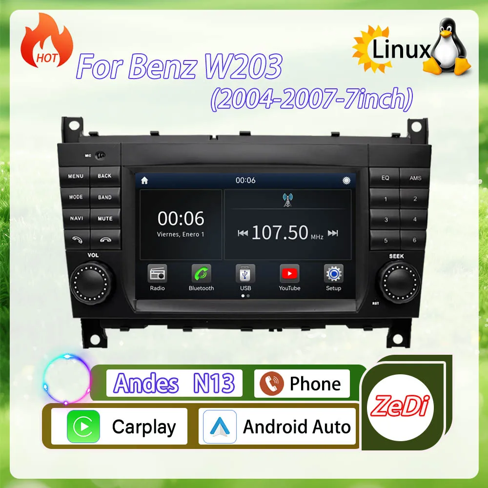 For Benz W203(2004-2007-7inch)Linux system wireless CarPlay car 2026 new modelnavigation, video, player
For Benz W203(2004-2007-7inch)Linux system wireless CarPlay car 2026 new modelnavigation, video, player