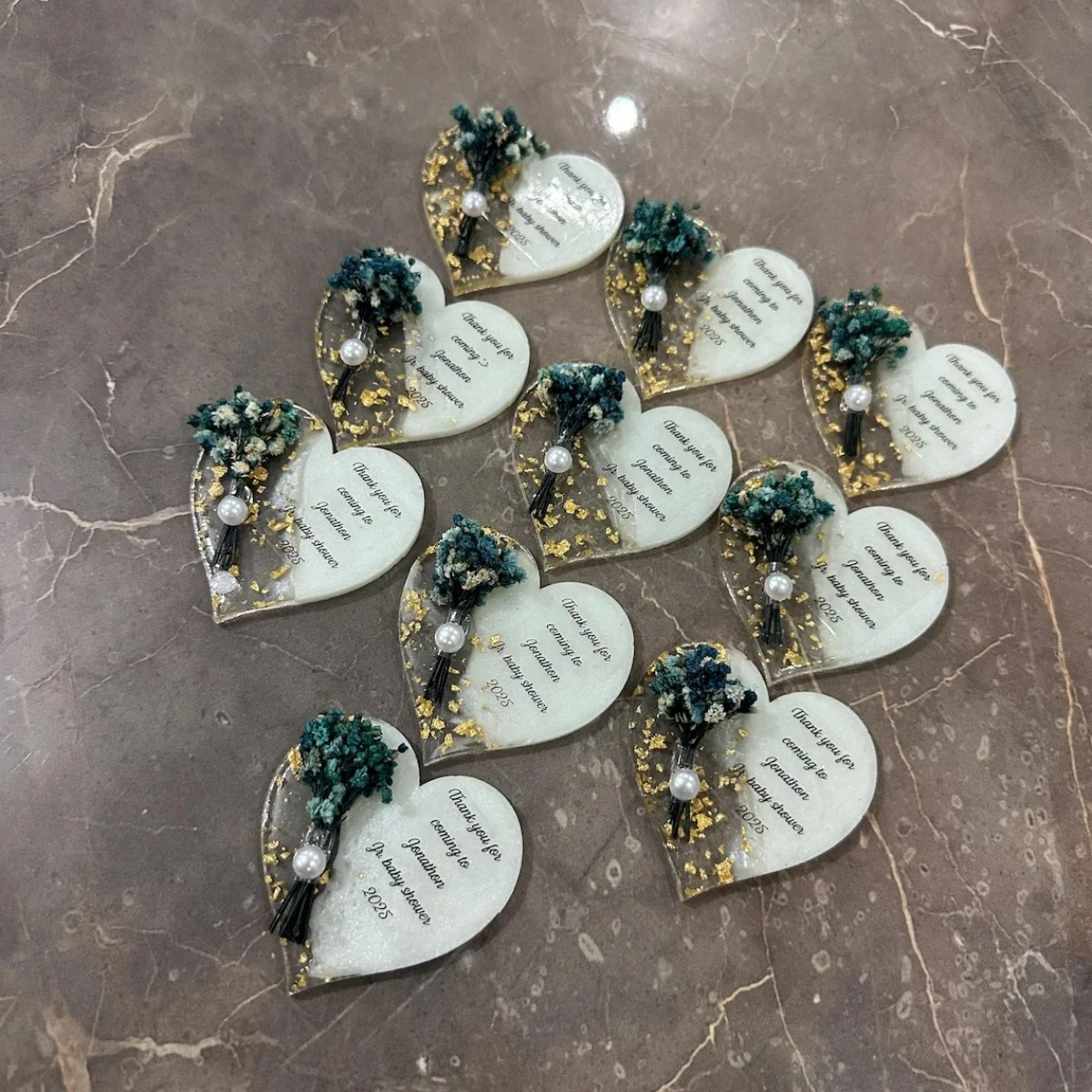 Personalized Heart Epoxy Magnet Wedding Favor: Gypsophila Flower
Personalized Heart Epoxy Magnet Wedding Favor: Gypsophila Flower