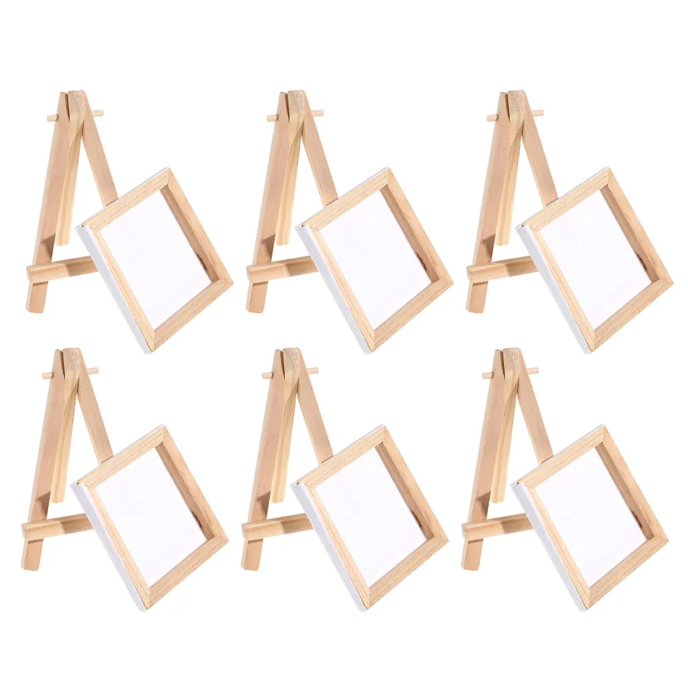6 Sets Mini Easel Oil Painting Tools 7x12 5inch Frame 8x8inch Canvas Wood Craft DIY Supplies Stable Triangle HOLDER For Kids
6 Sets Mini Easel Oil Painting Tools 7x12 5inch Frame 8x8inch Canvas Wood Craft DIY Supplies Stable Triangle HOLDER For Kids