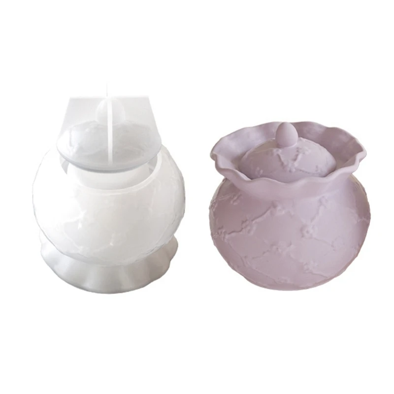 Round Jar Mold with Lid Concrete Gypsum Vessel Silicone Mould Cement Plaster Resin Storage Box Flowerpots Molds
Round Jar Mold with Lid Concrete Gypsum Vessel Silicone Mould Cement Plaster Resin Storage Box Flowerpots Molds