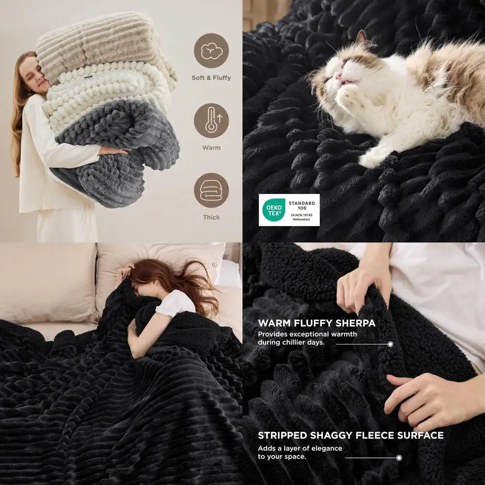Флисовое одеяло из шерпы King Size — ультрамягкое, плотное и теплое для зимы, стильный домашний декор, черное, 108x90
Флисовое одеяло из шерпы King Size — ультрамягкое, плотное и теплое для зимы, стильный домашний декор, черное, 108x90