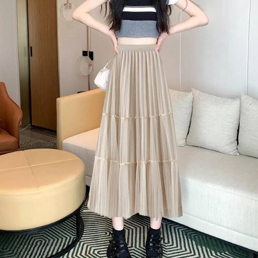 Double Wearing Midi Skirt Stylish Beaded Mesh Skirt Versatile Elastic Waist Pleated Design for Office Ladies Loose A-line Midi
Double Wearing Midi Skirt Stylish Beaded Mesh Skirt Versatile Elastic Waist Pleated Design for Office Ladies Loose A-line Midi