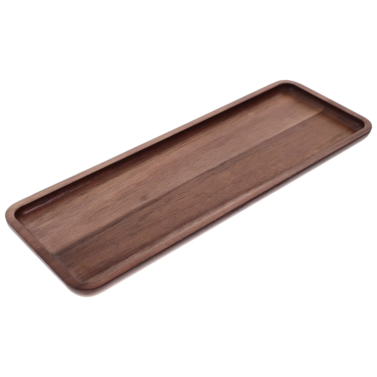 Rectangular Tea Tray Natural Wood Serving Tray For Food Fruit Snack Dessert Bread Kitchen Storage Rustic Style Household