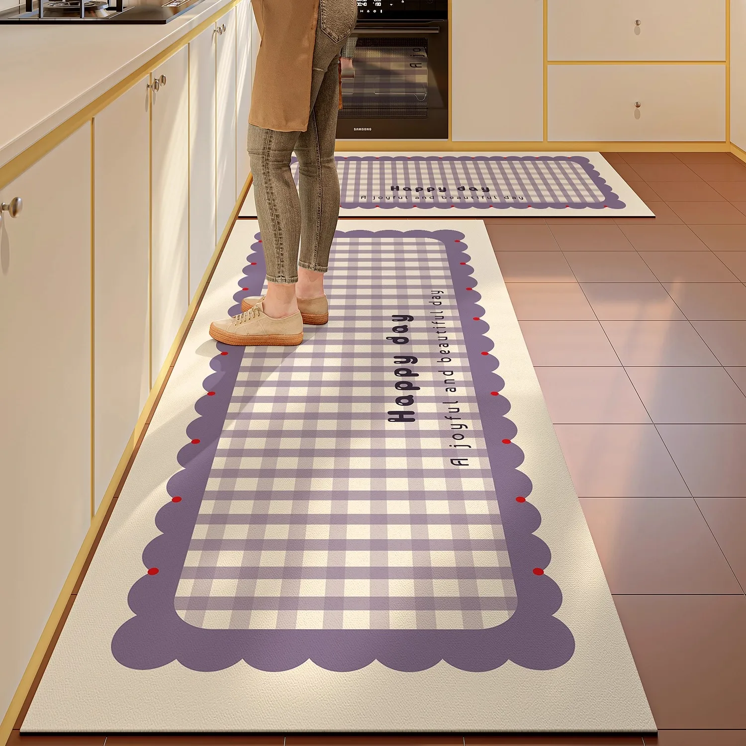Non-slip Kitchen Floor Mat Long Strip Runner Rugs PVC Leather Washable Kitchen Rug Oil-proof Waterproof Carpet Home Decoration
Non-slip Kitchen Floor Mat Long Strip Runner Rugs PVC Leather Washable Kitchen Rug Oil-proof Waterproof Carpet Home Decoration