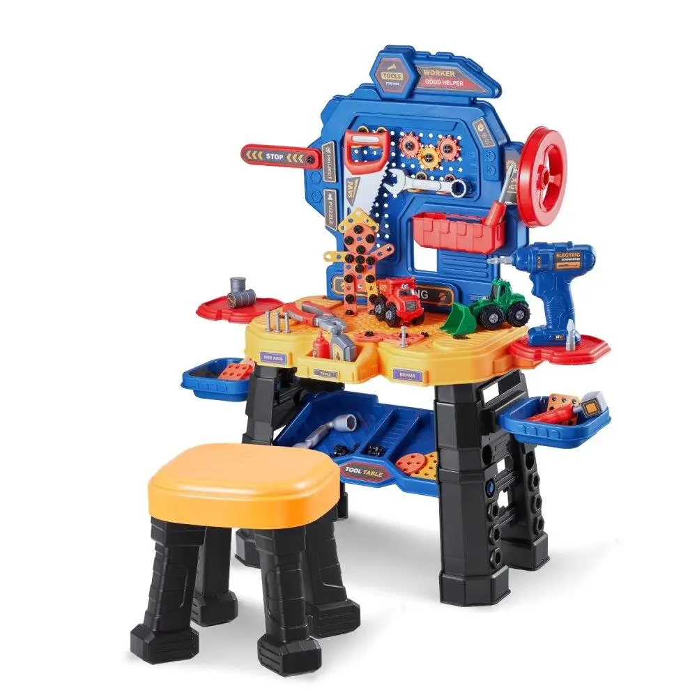 Kids Workbench 181 Pieces Tool Set with Realistic Tools and Electric Drill for Pretend Play and Learning
Kids Workbench 181 Pieces Tool Set with Realistic Tools and Electric Drill for Pretend Play and Learning