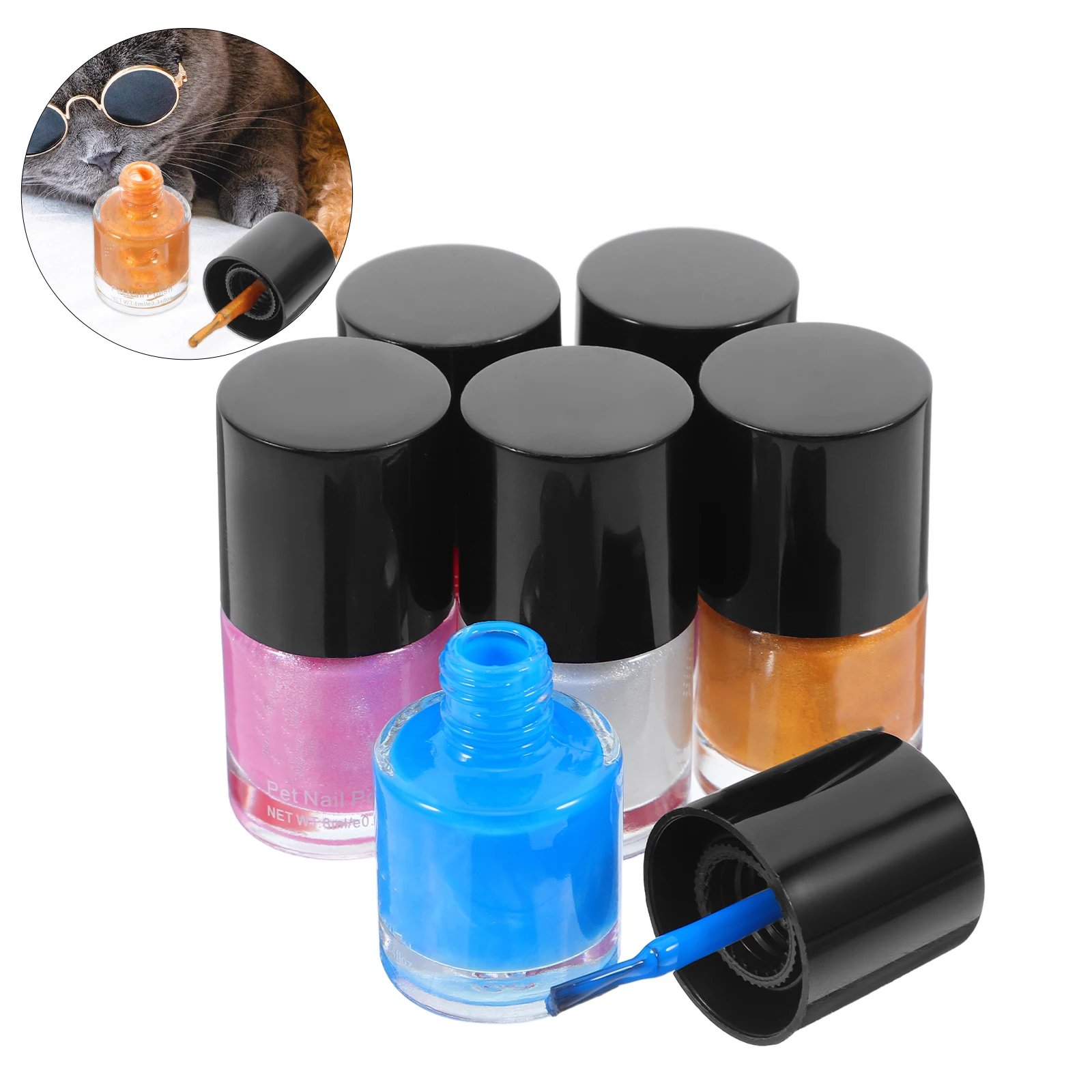 6 Pcs Dog Nail Polish Eco Friendly Non Toxic Certified Pet Supplies Colorful Special Design Easy Remove
6 Pcs Dog Nail Polish Eco Friendly Non Toxic Certified Pet Supplies Colorful Special Design Easy Remove