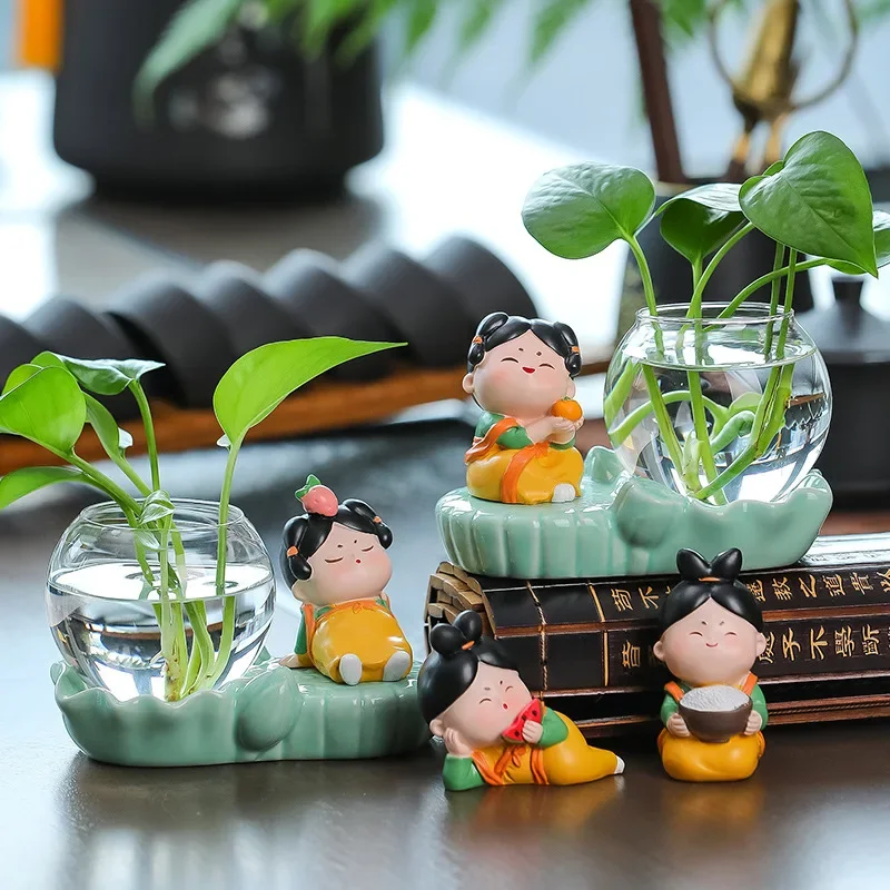 Home Decoration: Water Raised Green Apple Vase Ancient Style Tang Dynasty Maid Home Decoration
Home Decoration: Water Raised Green Apple Vase Ancient Style Tang Dynasty Maid Home Decoration
