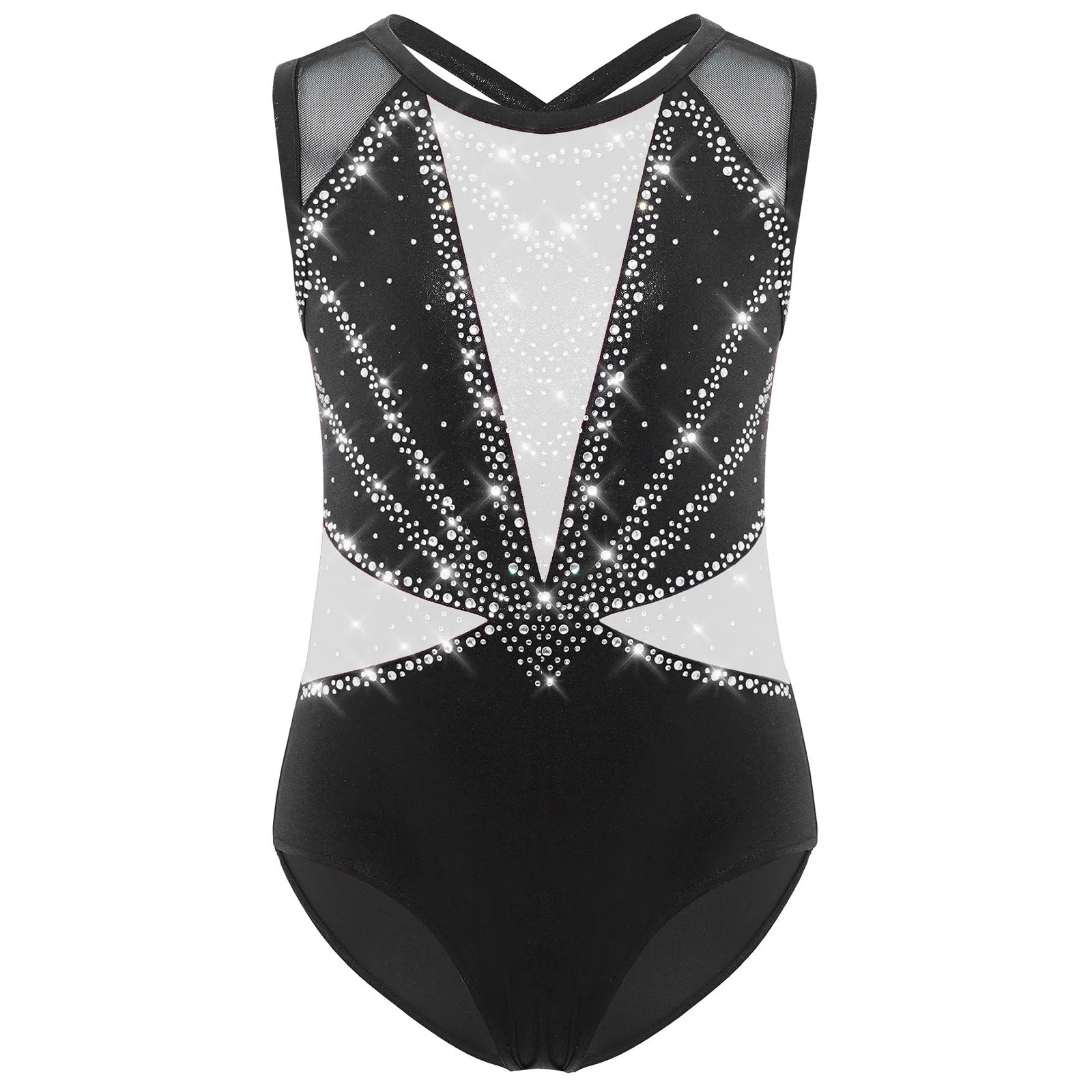 Girls Gymnastics Skating Performance Costume Leotard Dance Sleeveless Crisscross Back Rhinestones Competition Ballet Bodysuits
Girls Gymnastics Skating Performance Costume Leotard Dance Sleeveless Crisscross Back Rhinestones Competition Ballet Bodysuits