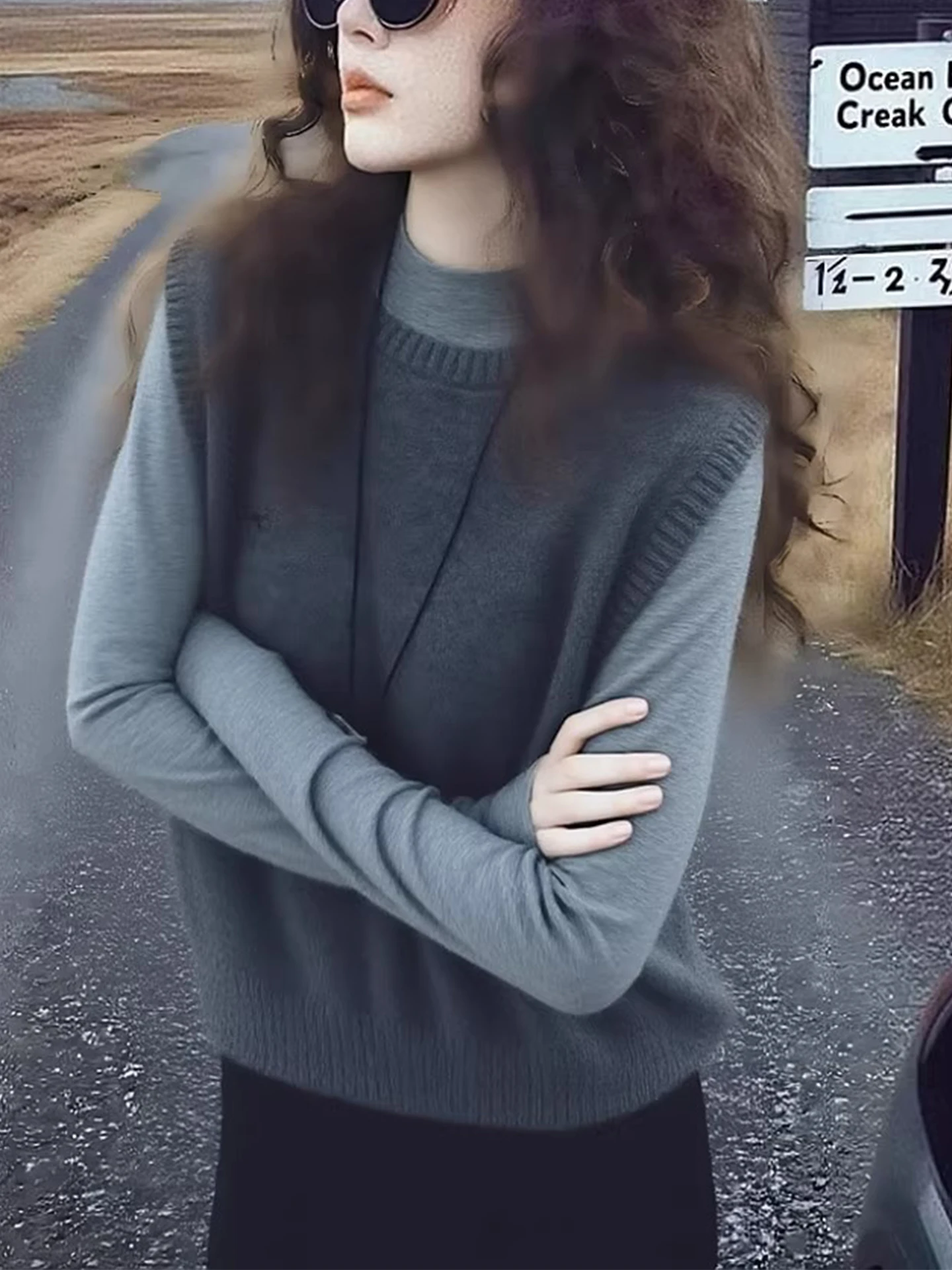 Модный вязаный жилет с круглым вырезом для женщин, осенне-зимний, новый, для многослойных образов, стройнящий, трендовая верхняя одежда
Модный вязаный жилет с круглым вырезом для женщин, осенне-зимний, новый, для многослойных образов, стройнящий, трендовая верхняя одежда